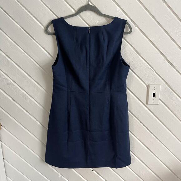 J.Crew Sofia sleeveless dress in structured wool Navy Size 12 NWT - Picture 8 of 8